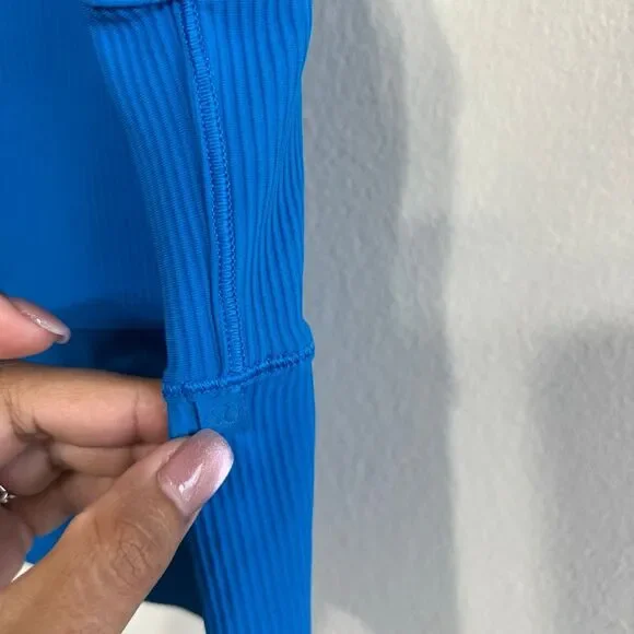 Lululemon Blue Power Pivot Rib Tank 2 Women Athletic - Picture 2 of 5
